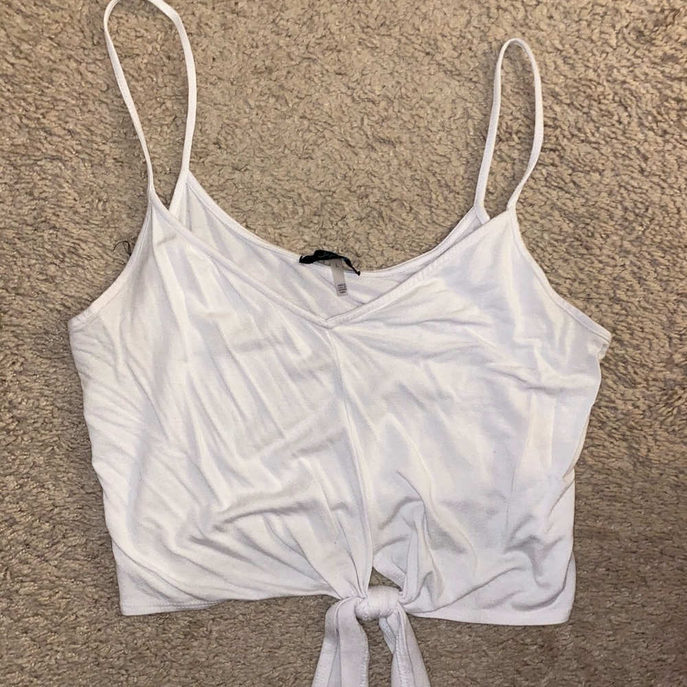 White crop top